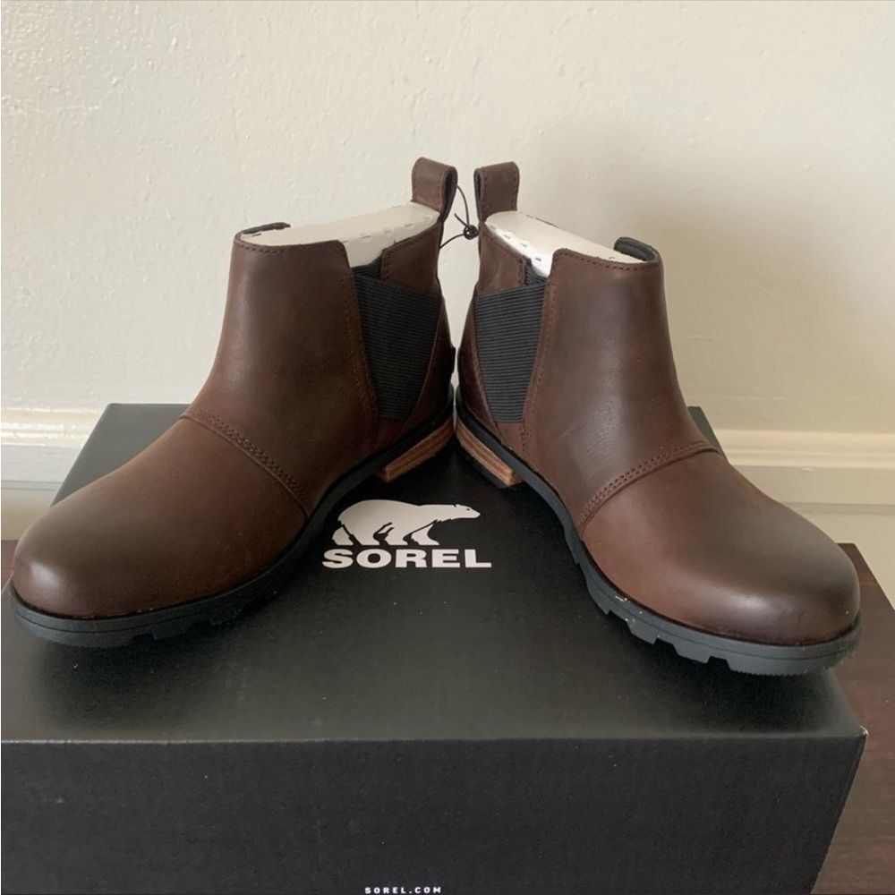 Sorel Emilie waterproof leather Chelsea boot size 6 - Picture 5 of 12